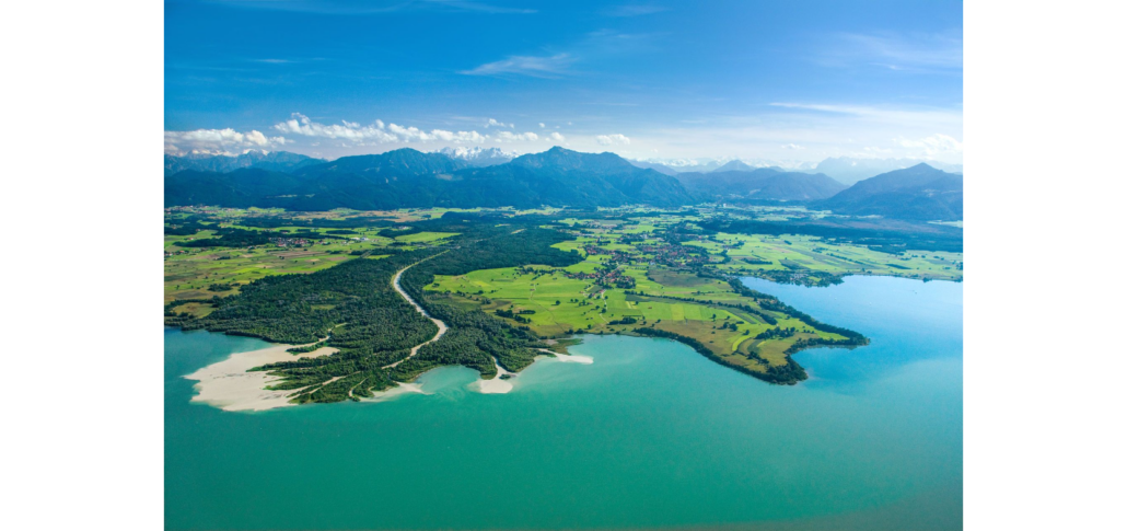 Delta of Tiroler Ache at Lake Chiemsee