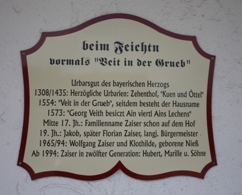 Feichten-Hof - Hoftafel