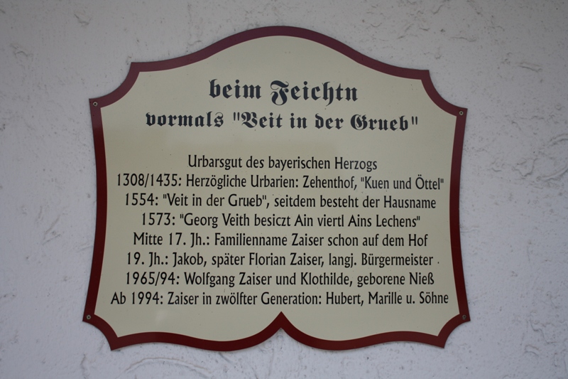 Feichten-Hof - Hoftafel