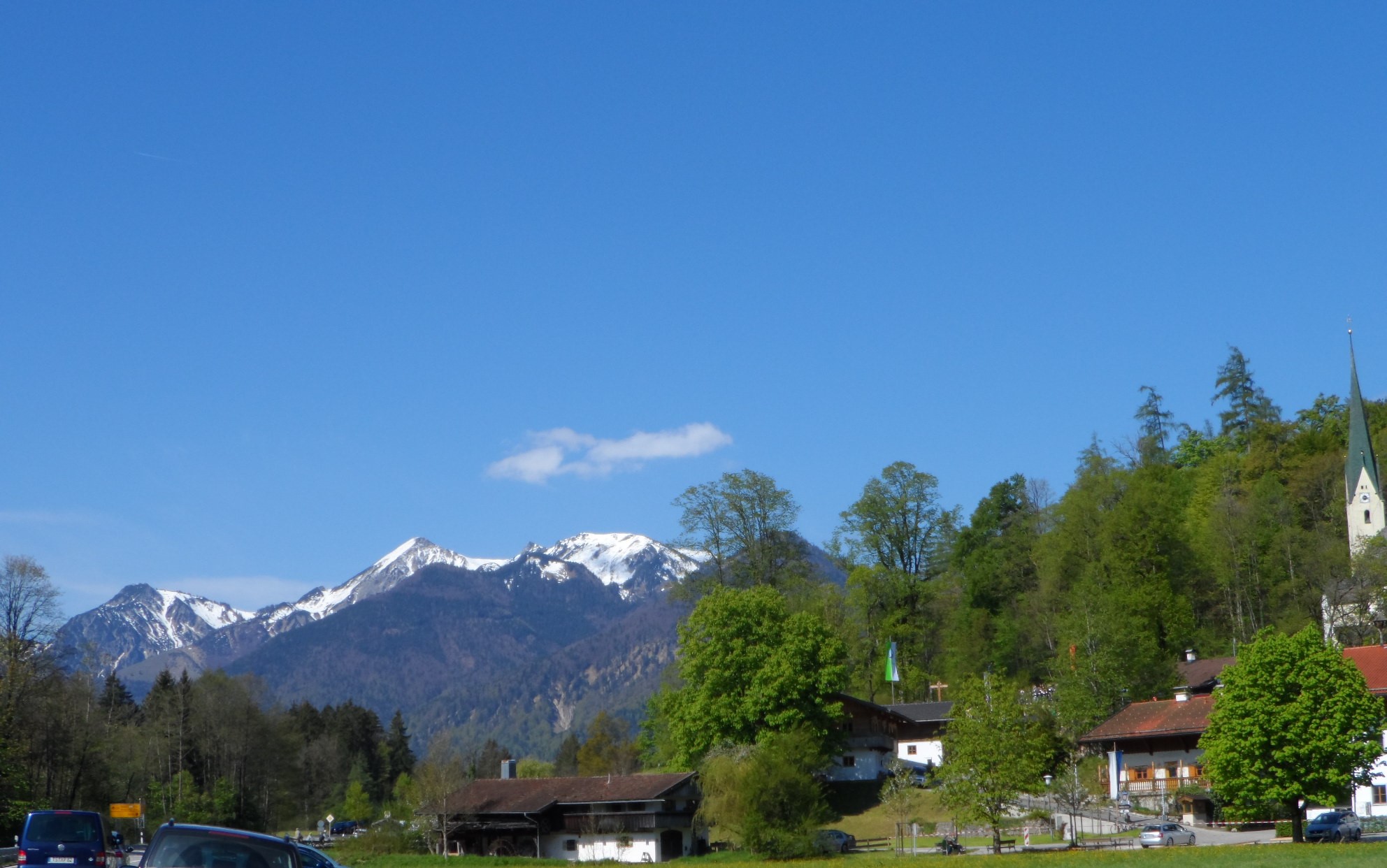 Blick zum Breitenstein und Geigelstein.