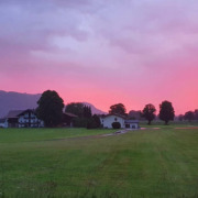 Hub im Sonnenuntergang