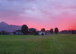 Hub im Sonnenuntergang