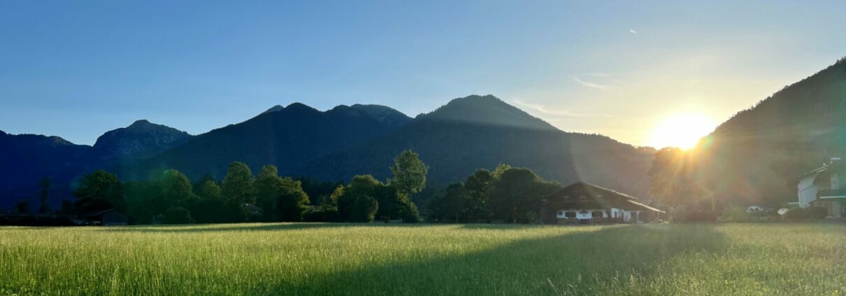 Sonnenuntergang Schleching