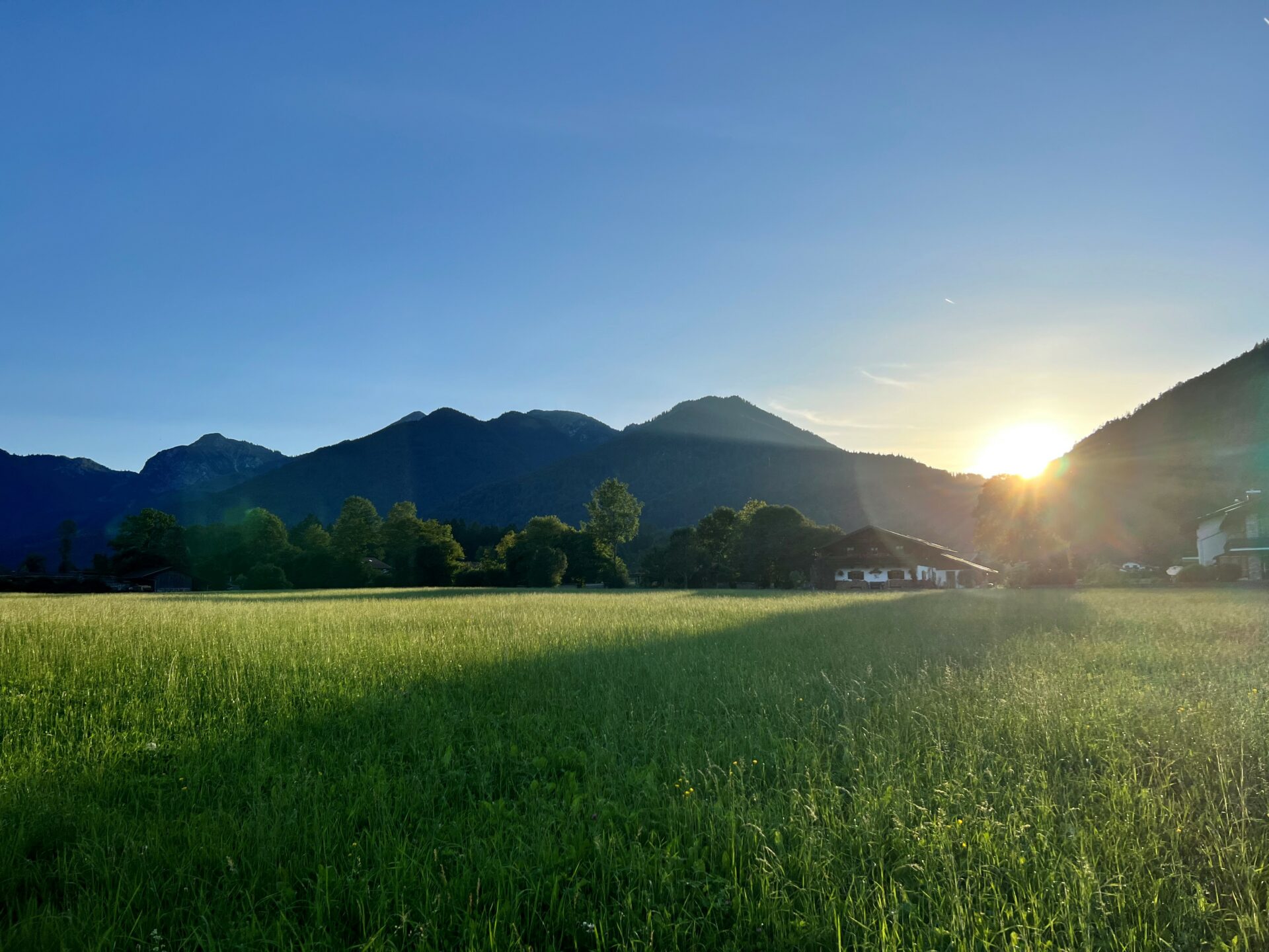 Sonnenuntergang Schleching