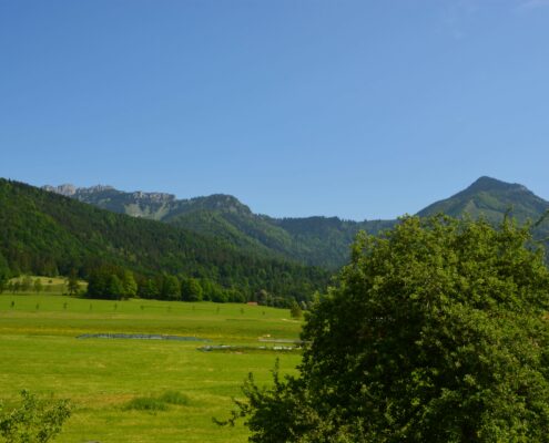 Aussicht Hängebrücke Klobenstein - Tiroler Ache