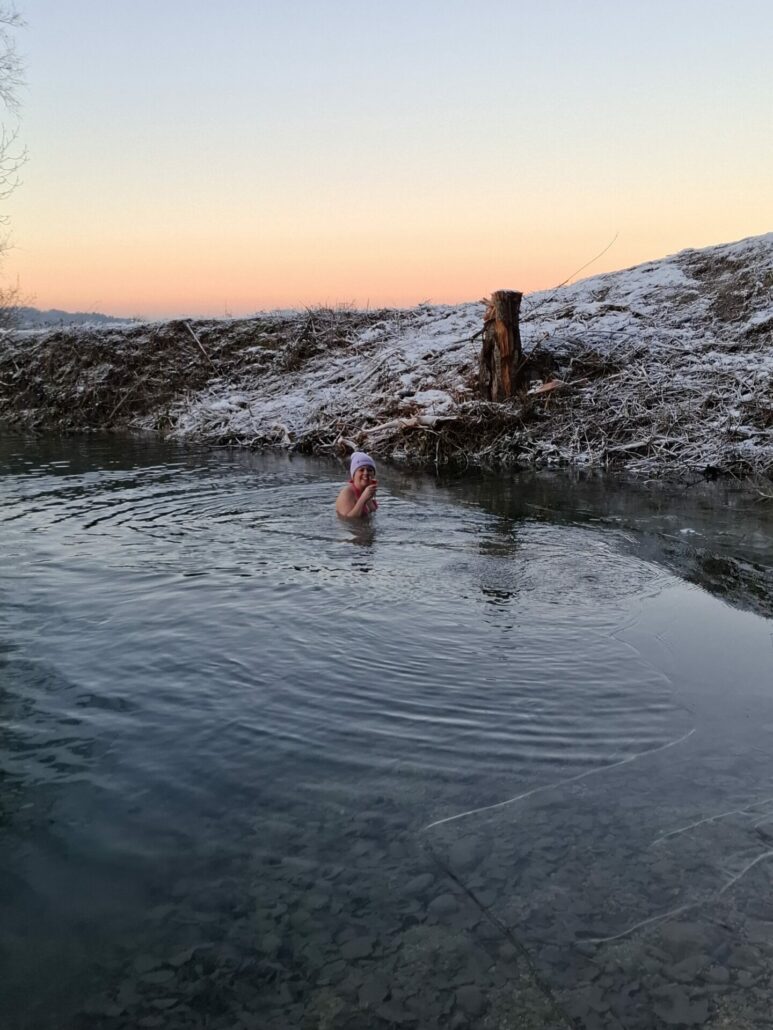 Eisbaden im Achental